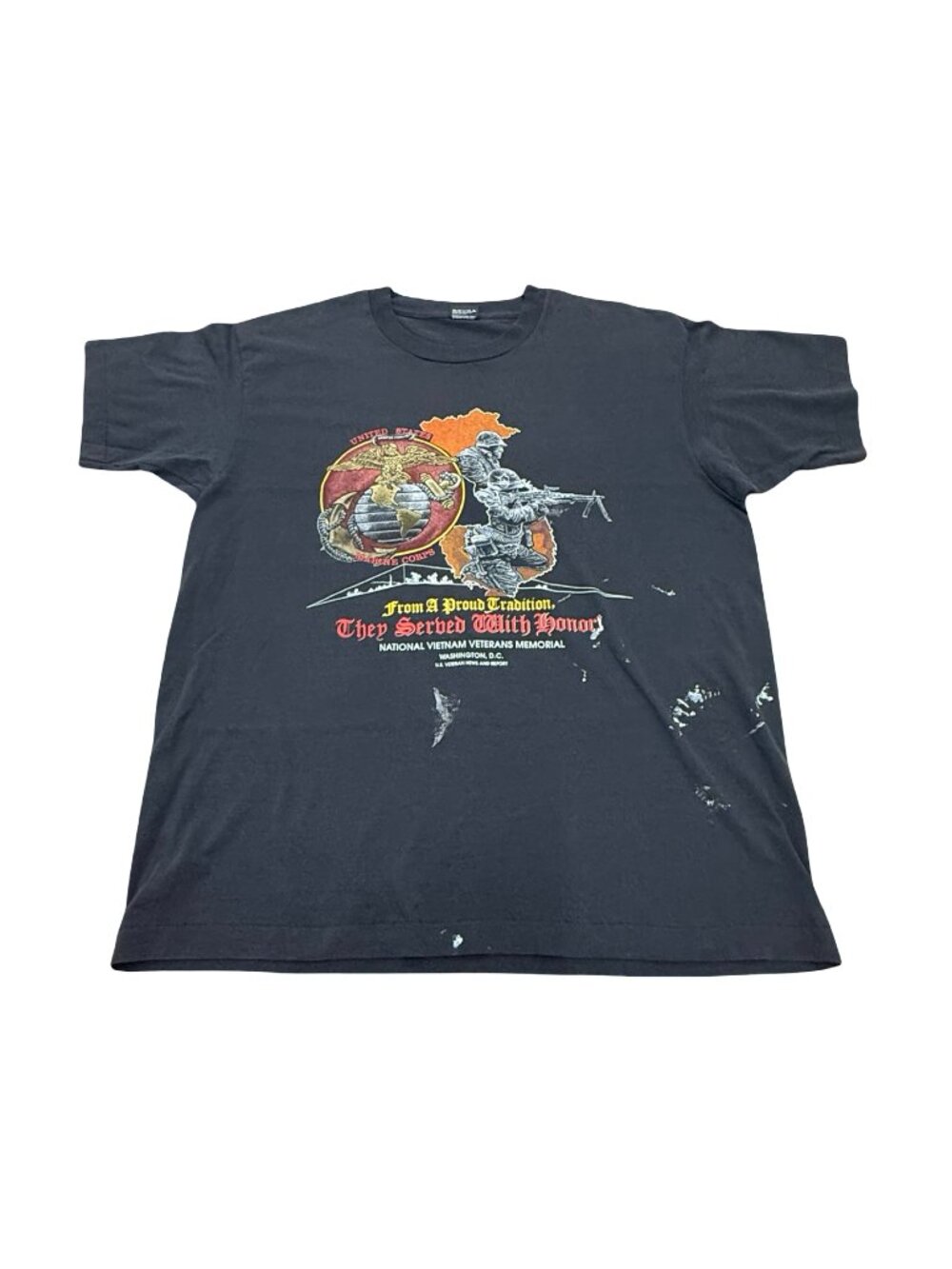 Vintage 1980s US Marine Corps Screen Stars Single Stitch T Shirt Made USA